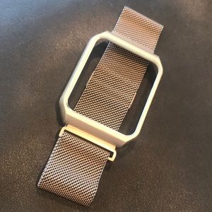 Mesh Apple Watch band, with attached face border